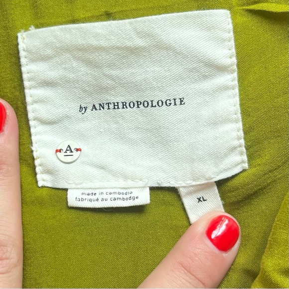 Anthropologie velvet vibrant Green oversized quilted jacket, size XL, NWOT! - Picture 7 of 7